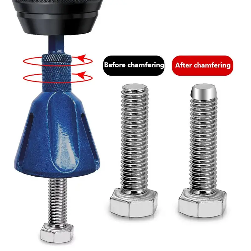 

Screw Deburring Chamfer Thread Trimmer Remove Burr Screw Rod Bolt Deburring Tool Iron Thread Trimming Bolt Repair Tools