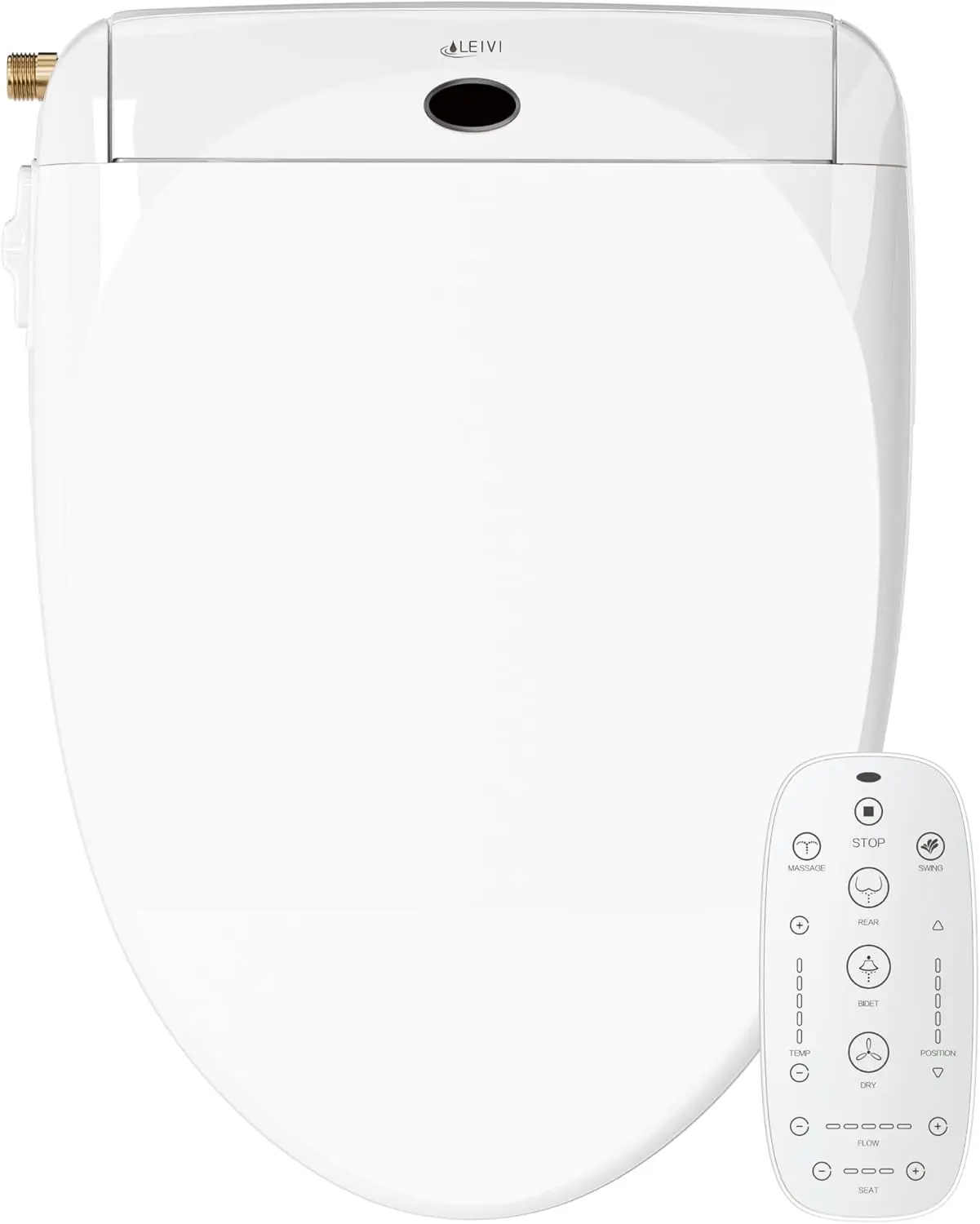 Electric Bidet Smart Toilet Seat with Dual Control Mode Adjustable Warm Water and Air Dryer Ultra Slim Heated Toilet Seat