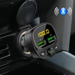 Nuovo caricabatteria da auto Bluetooth per auto Mp3 Dual USB accendisigari per auto QC3.0 caricabatteria da auto ricarica rapida