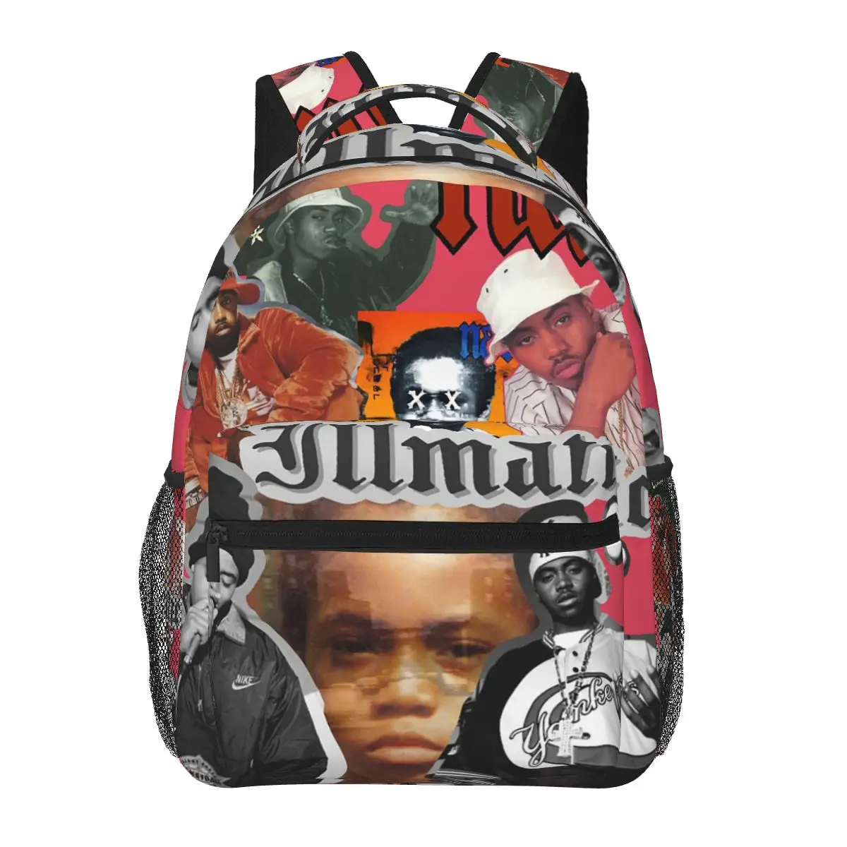 Rapper NAS Music Album Lt Was Written Cover Graphic Student Backpack School Bag Daypack for Boys Girls Bookbag Shoulder Bags