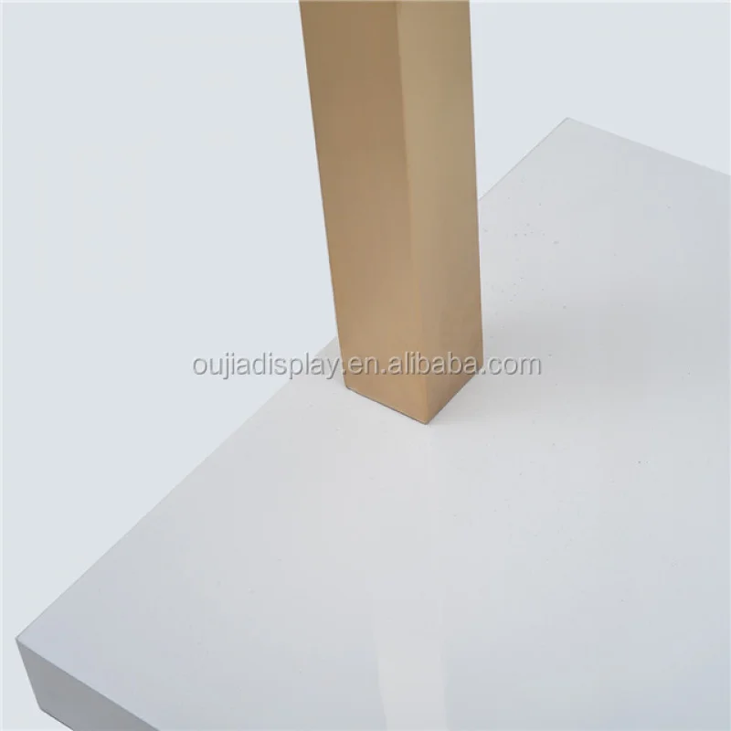 Gold Clothing Store e Garment Display Rack, Stand Prateleiras, Loja de móveis, Design personalizado