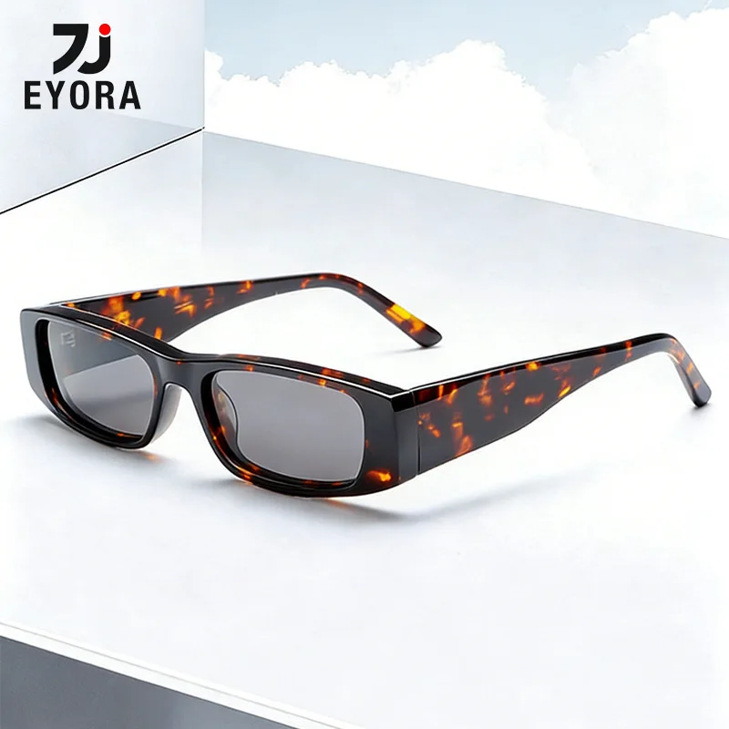 

EYORA Vintage Acetate Narrow-framed Reading Glasses Anti Blue Light Photochromic Prescription Glasses for Myopia and Hyperopia