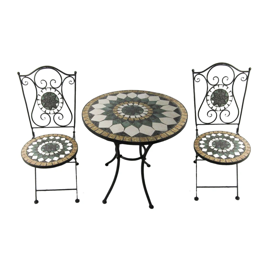 Mosaic round tile table top for dinning table