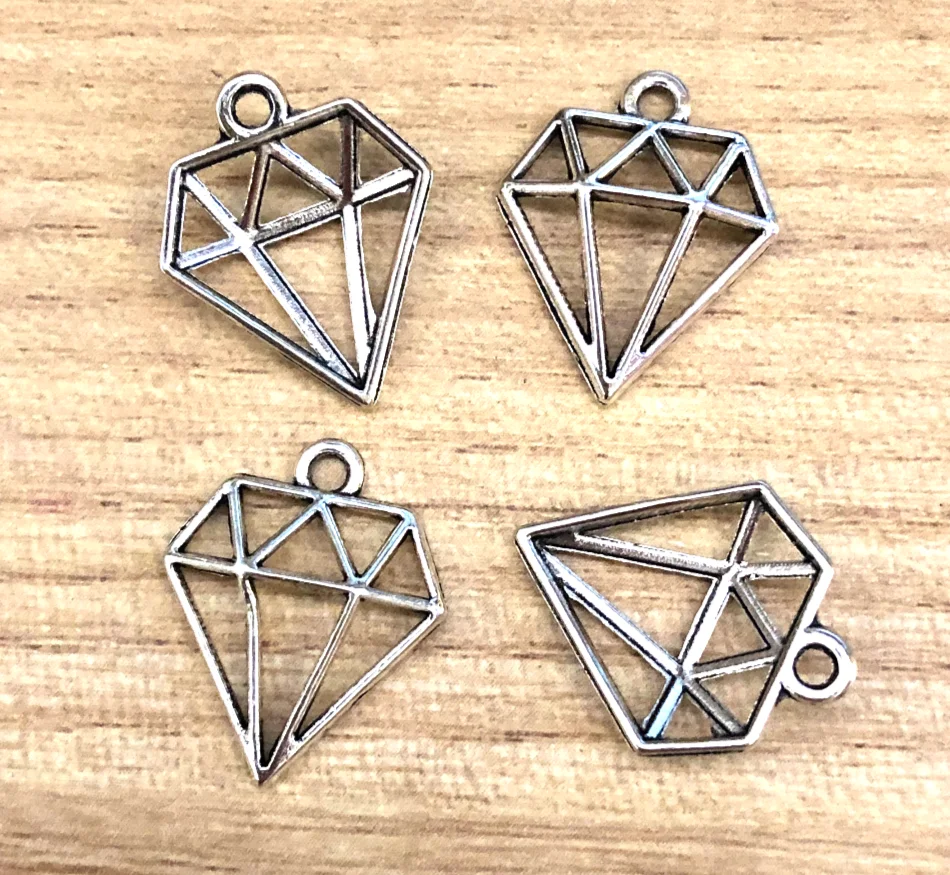 

50pcs 20*16mm Zinc Alloy matel geometric shape pendants for jewelry handmade HW3380