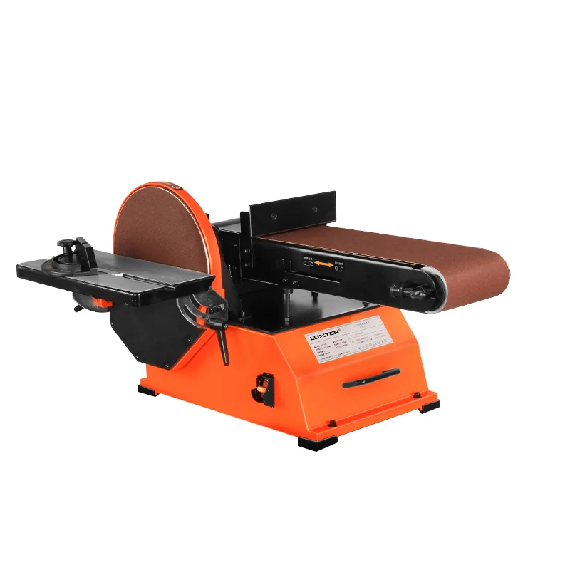 LUXTER 1200W  Belt Disc Sander 6x10 Inch Disc Bench Sanding Adjustable table Belt Sander machine for Wood working