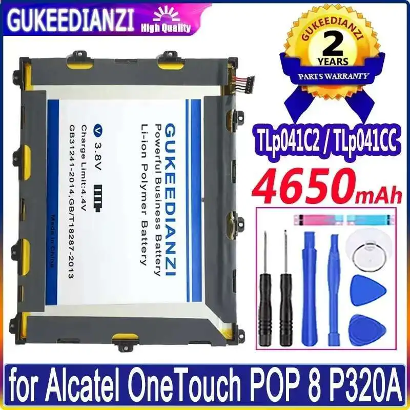 

High-Capacity 4650mAh Tablet Battery for Alcatel One Touch POP 8 P321 P320 P320A P320X, Model TLp041C2