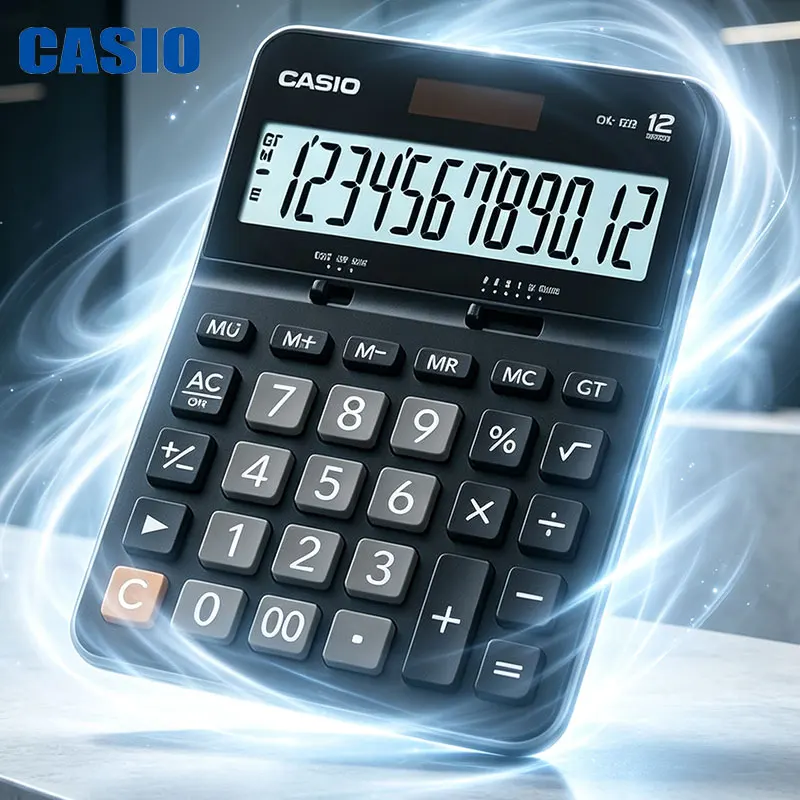 Casio GX-12B/14B/120B Smooth Desktop Calculator for Office Use by White Collar Workers on Daily Computer Work