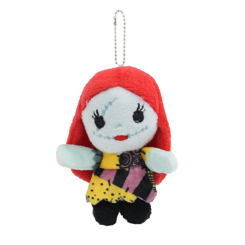 8 سنتيمتر هالوين جاك Skellington ألعاب من نسيج مخملي أنيمي الحيوانات المحشوة سلاسل المفاتيح قلادة صغيرة على ظهره الشنق للأطفال