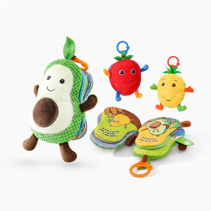 

Newborn Gift Fruit Cloth Book Baby Toy Untorn Early Education Enlightenment Baby Cloth Book