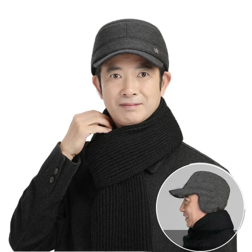 Warm Earmuffs Hat Outdoor Thick Adjustable Bomber Hats Ear Protection Autumn Winter Baseball Cap Men