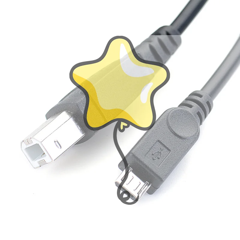 3.2ft مايكرو USB ذكر إلى USB B نوع ذكر البيانات OTG كابل للطابعة اللوحية المحمولة