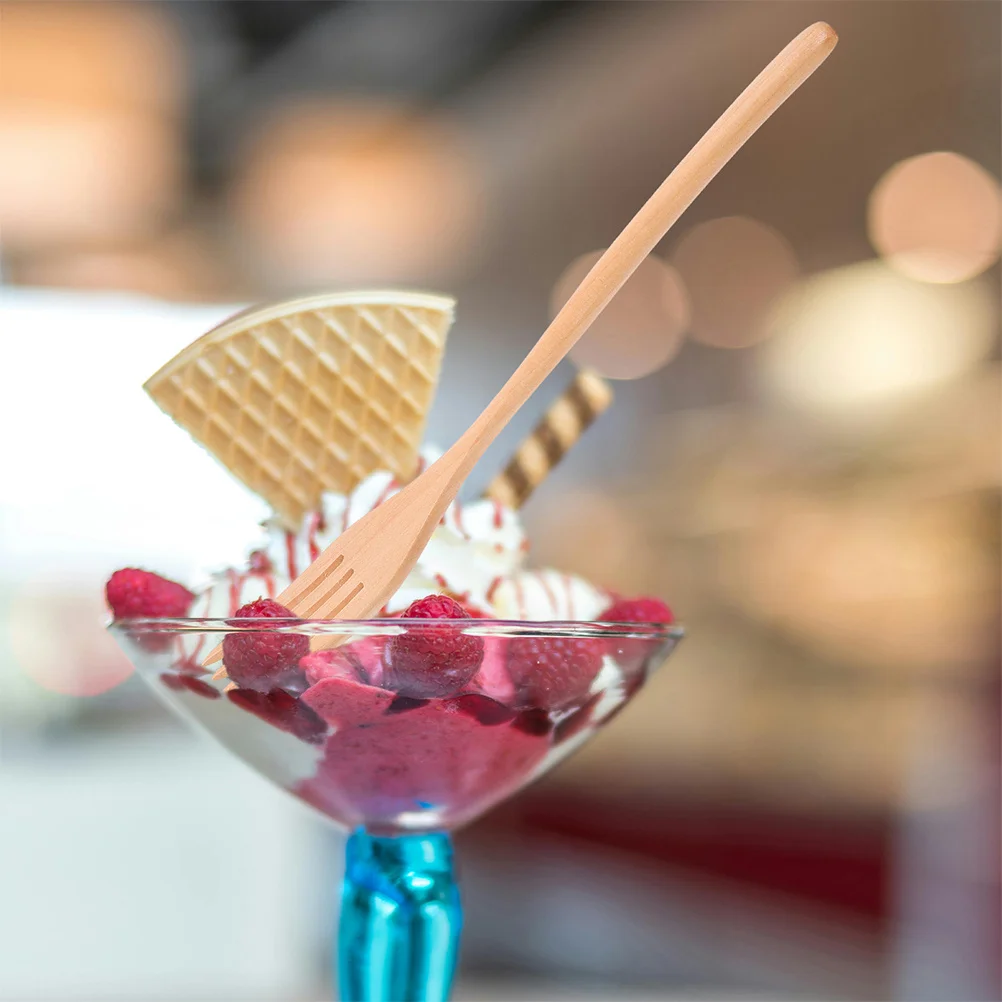 

Alipis 2pcs Wooden Salad Forks Kitchen Utensils for Mixing Serving Cooking Enhanced Flavor Dishes