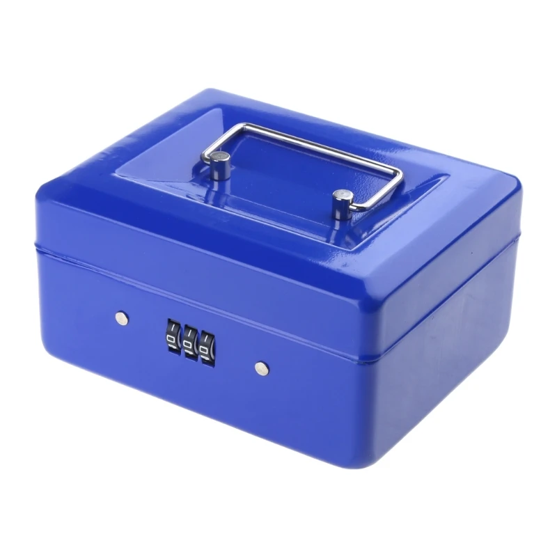 

Cash Box with Money Tray Security Box Metal Safe Box for Money Jewelry New Dropship