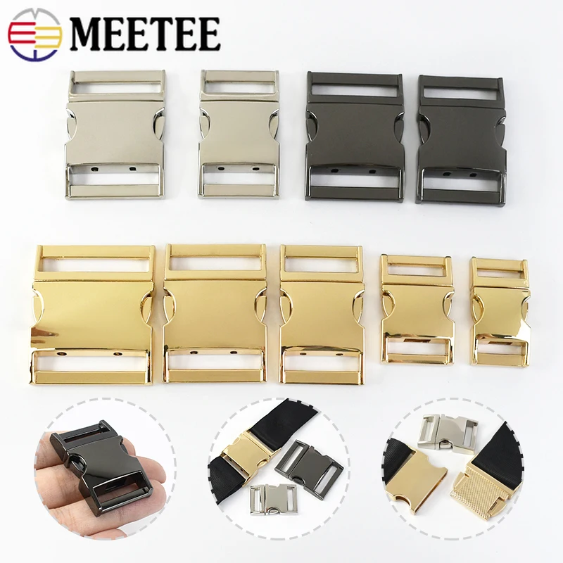 2/5Pcs 16/21/26/32/38mm Metal Quick Release Buckles for Outdoor Bag Strap Backpack Webbing Belt Side Buckle DIY Accessories