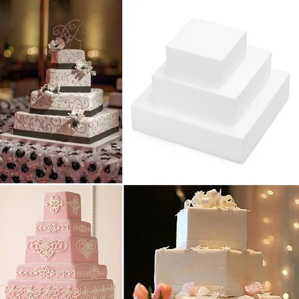 4/6/8/ inch Kitchen Supplies Sugarcraft Styrofoam Practice Model Cake Dummy Foam Cake Mould Baking Mold