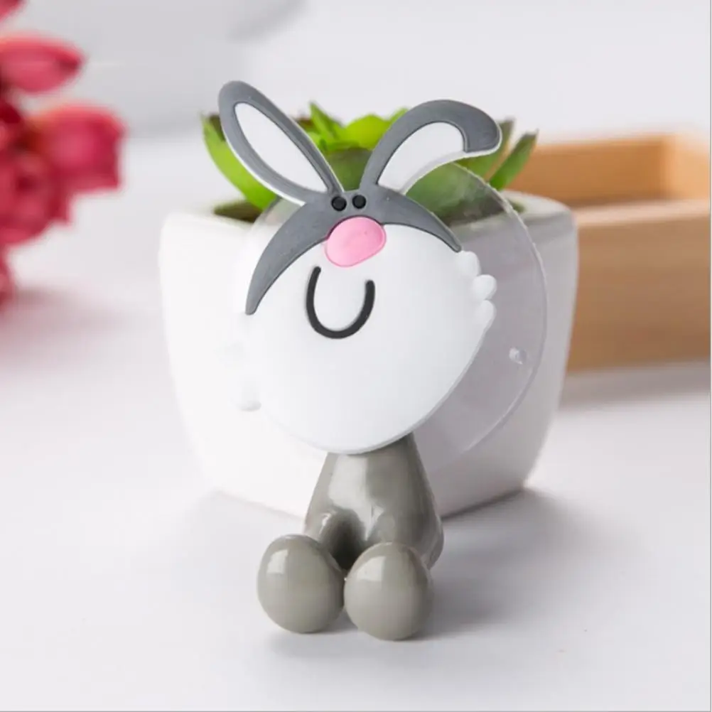 4 個動物歯ブラシホルダー漫画 PVC 吸盤バスルームアクセサリー歯磨き粉コームブラシオーガナイザードライクリーン壁