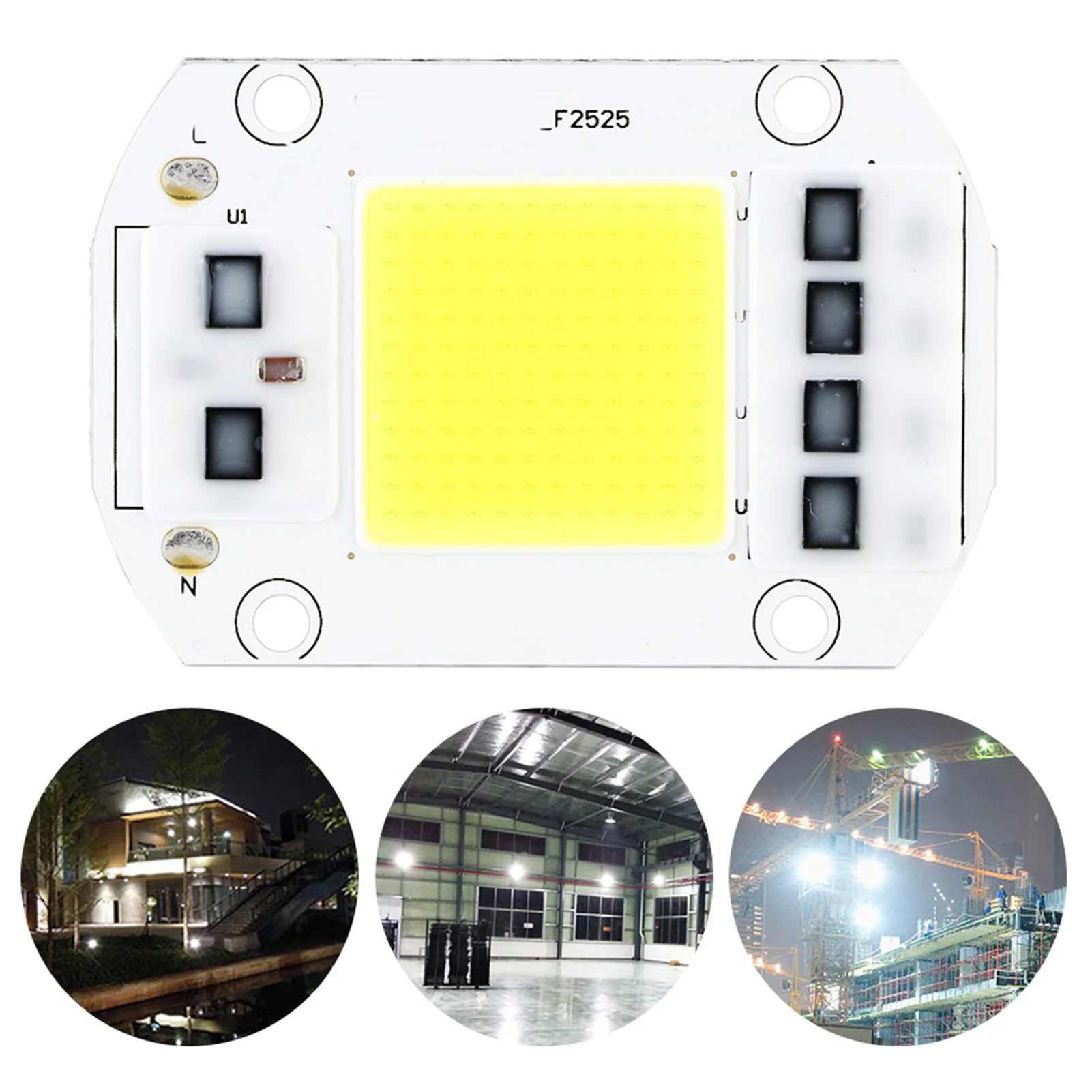 100W 220V Cold White High Power LED Chip High Voltage COB Light Source for Indoor Outdoor Use