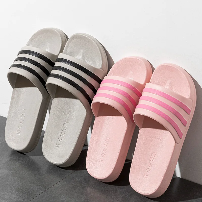 Summer Fashion Women Slippers Indoor Home Soft Soled Casual Flip Flops Bathroom Anti Slip Sandals Outside Wear Men Slides Shoes