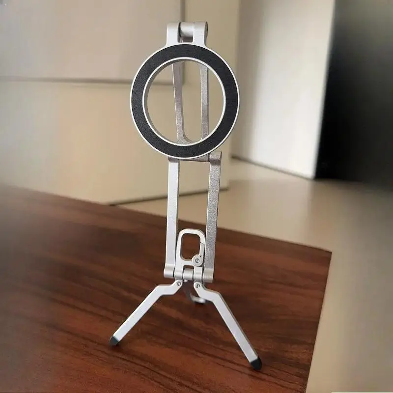 

Metal Magnetic Phone Holder, Multi-functional Shooting Stand, Desktop Phone Holder, Double Folding Outdoor Phone Holder