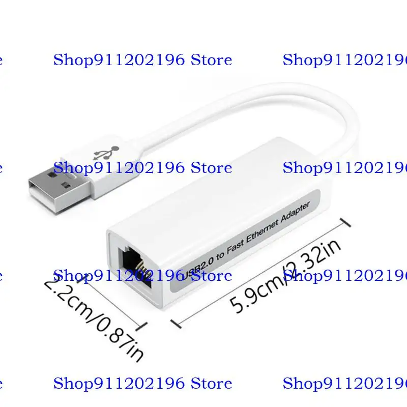 P82a USB2.0 naar Ethernet Adapter, RJ45 Adapter RTL8152B Chip Externe netwerkkaart