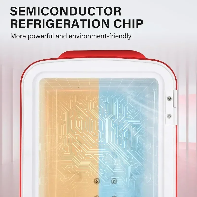 Mini Fridge Portable Cooler and Warmer Freon-free Provides Compact Storage for Skincare Food Makeup