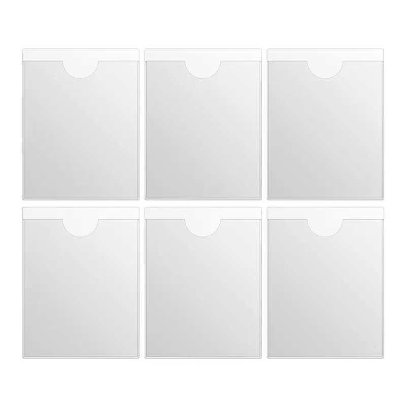 10PCS Self-Adhesive Plastic Pockets Holders Label Stickers Card Covers Adhesive label Badge Holders For Organizing Protection