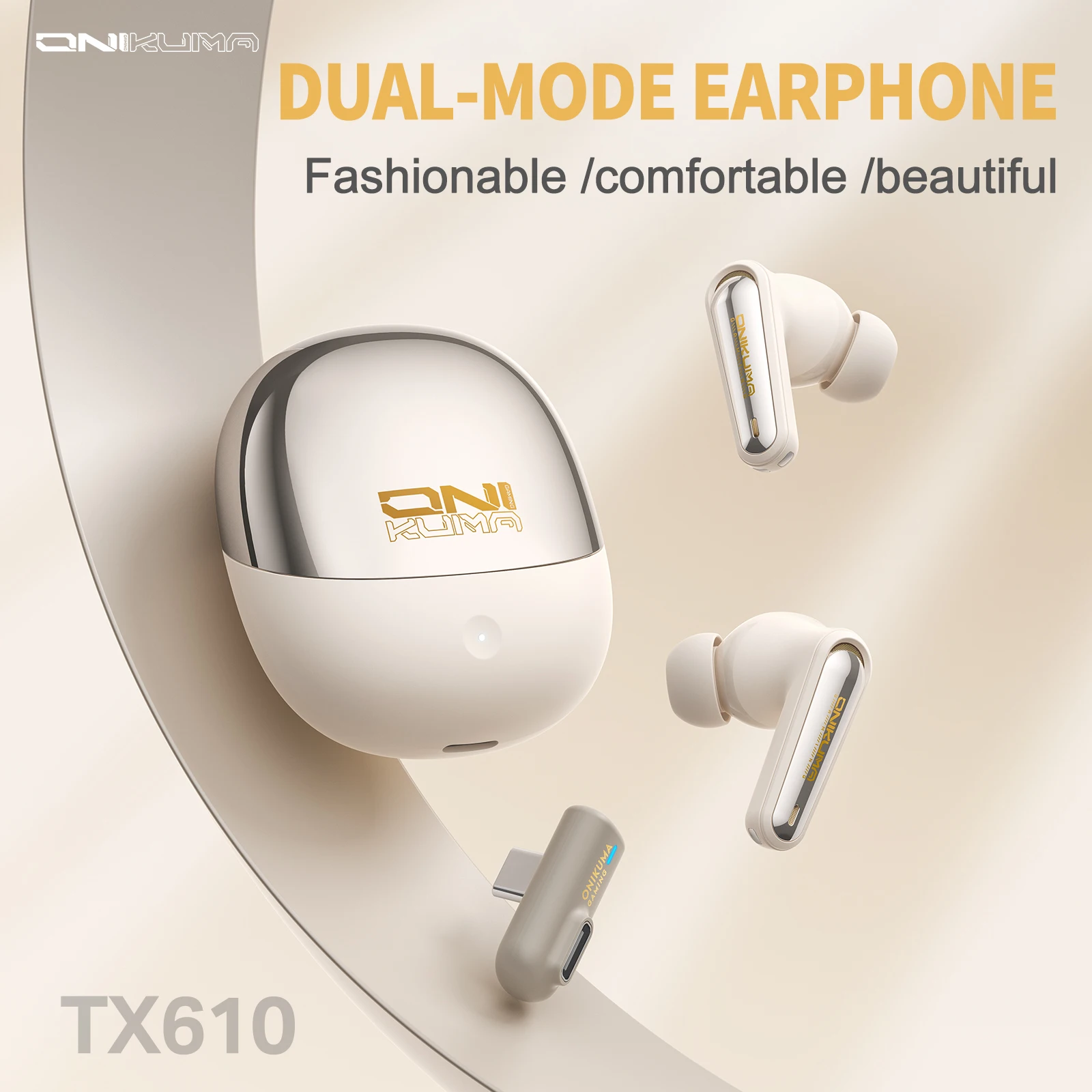 ONIKUMA NEW TX610 dual-mode gaming headphones with high-definition call sound quality and low latency for gaming