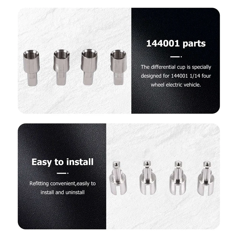 1/14 Remote Control Car Spare Parts Differential Cups Car Accessories Fit for 144001 Metal Cup Auto Parts [A17I Toy]