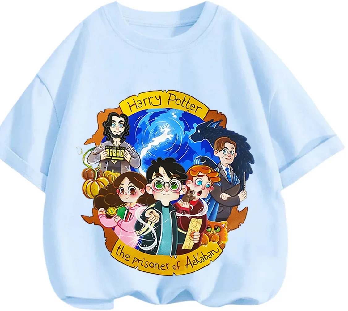 Graphic Cartoon Harry Potter Print T Shirt Summer Casual Fashion Youth Boys Girls Daily Outfit view 2