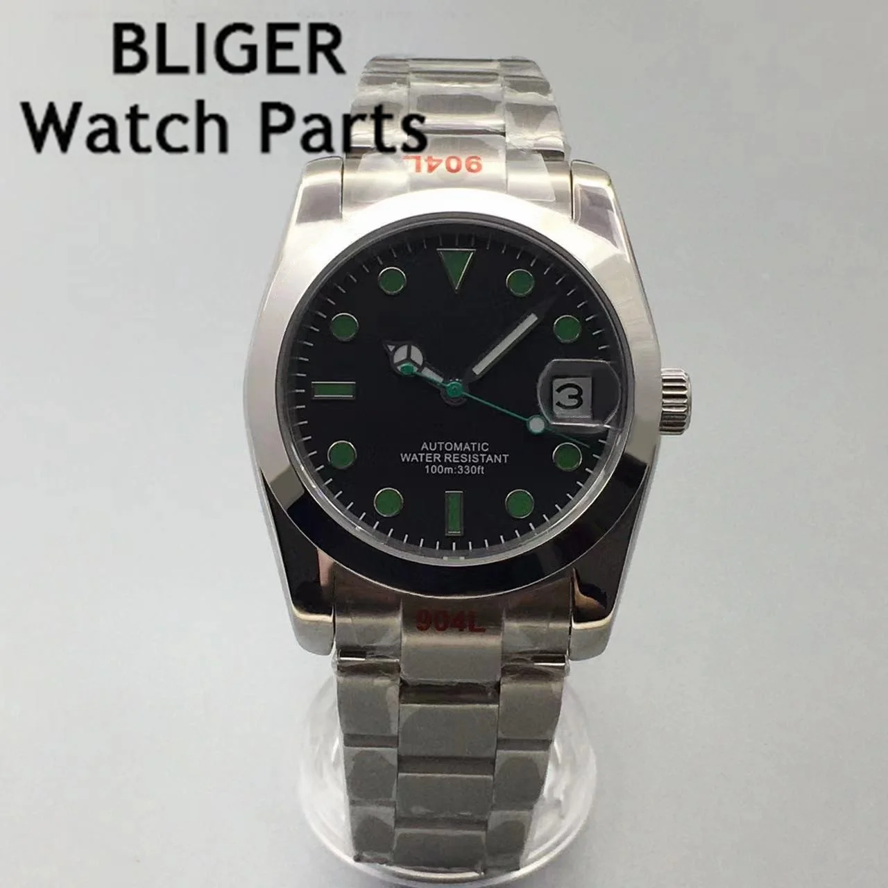 

BLIGER 36mm 39mm Men Watch NH35A PT5000 MIYOTA Movement Glide Lock Clasp Black White Yellow Dial Oyster Strap