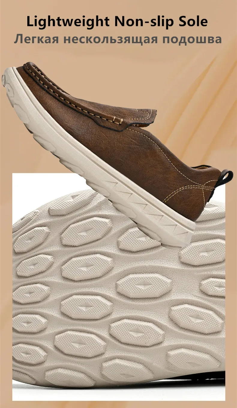 Neue Leder männer Müßiggänger Luxus Männer Casual Schuhe Mode Leichte Fahren Schuhe Atmungsaktive herren Schuhe Handgemachte Flache Schuhe – Detail 8