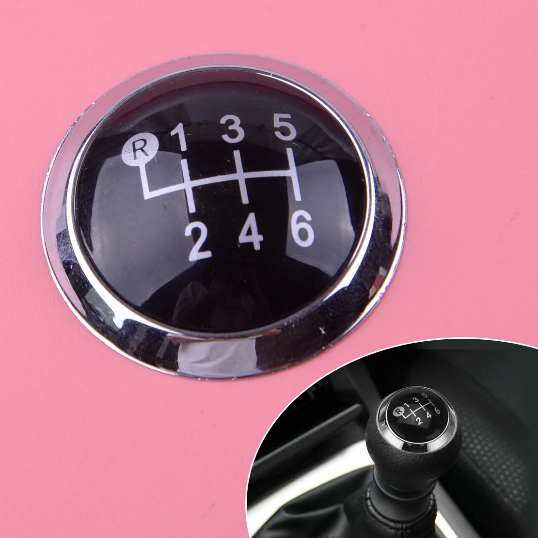 beler 6 Speed Gear Shift Knob Cap Cover Trim 33624-09010 Fit for Toyota Avensis 2009-2012 2013 2014 2015 2016 2017 2018 2019