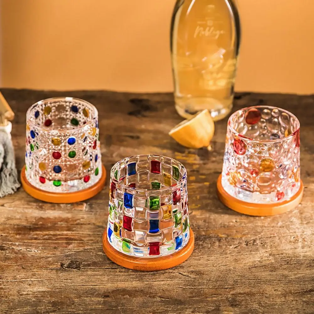 

Household With Base Spinning Whiskey Glass Rotating Thickened Brandy Glass Clear Wine Cup Kitchen