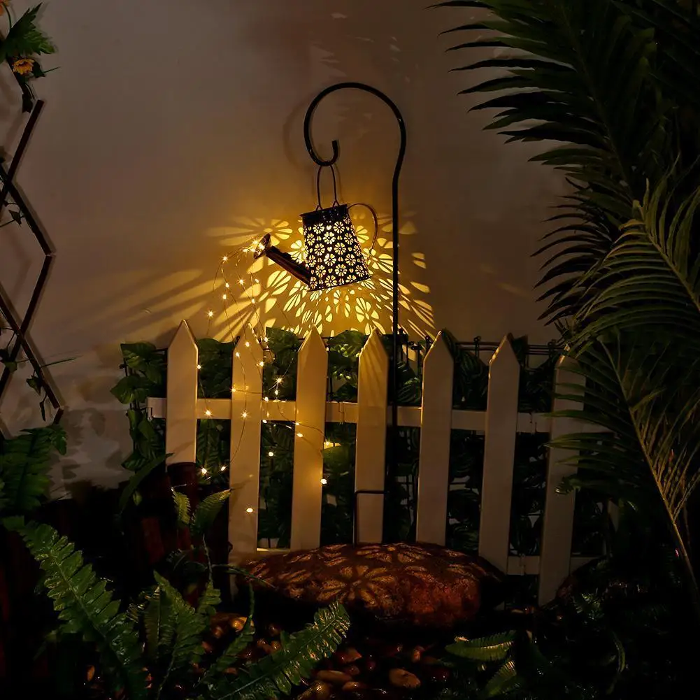 Solar LED Watering Can Light Garden Outdoor Waterproof Landscape Kettle Lighting