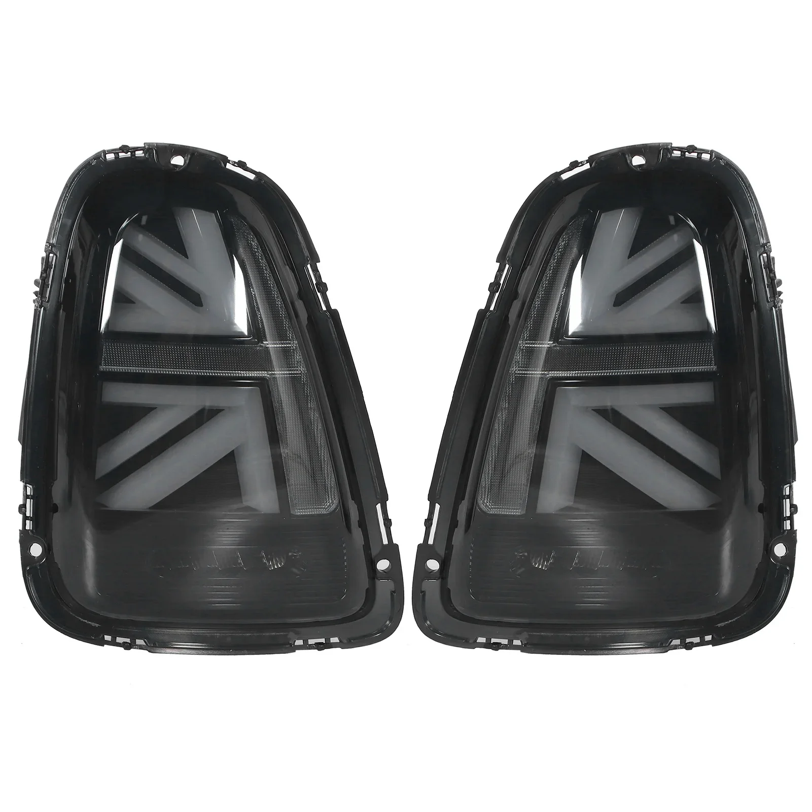 VLAND JCW Union Jack Full LED Tail Lights Smoked Lens Fits For  R56 R57 R58 R59 LCI 2011-2015