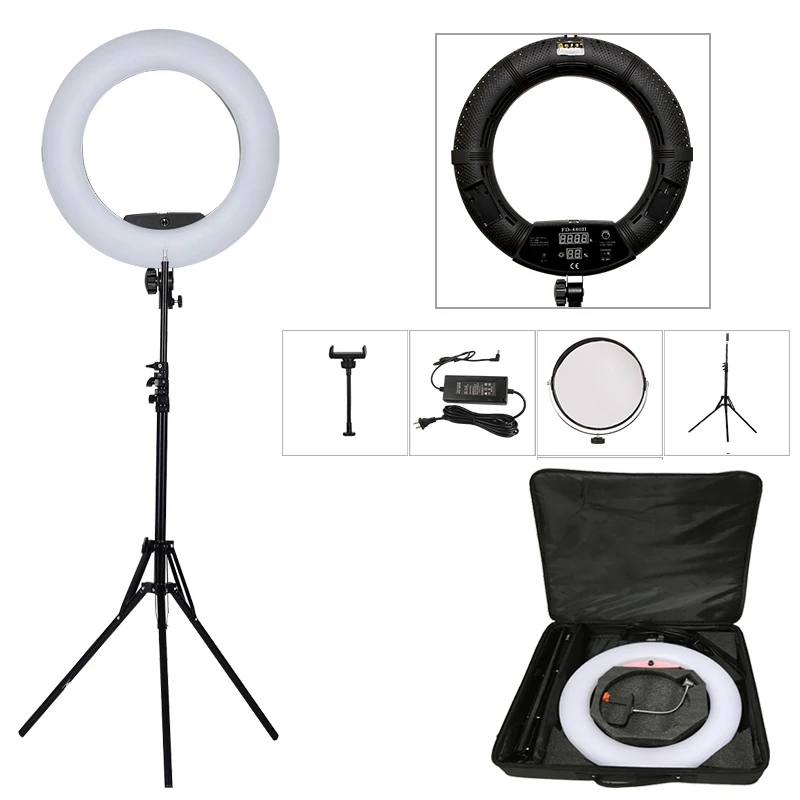 Professional Ring Light 45cm Video Lamp Selfie for Beauty Salon Tattoo Ring Lamp Yidoblo FD480 18inch Studio Light for Vlog Live