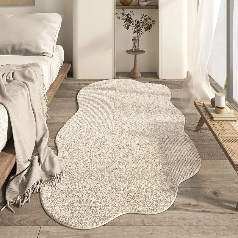 Bedroom Bedside Rug Soft Fluffy Faux Cashmere Floor Mat Irregular Minimalist Carpet Home Decoration Rugs Alfombra De Dormitorio