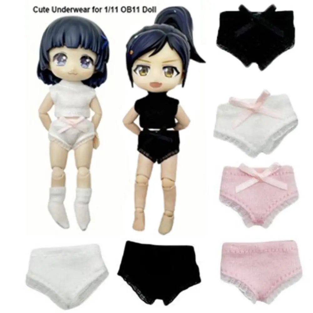 

Милое нижнее белье для куклы, трусы, хлопковое кружевное нижнее белье «сделай сам», эластичное, 6 цветов, украшение для кукольного дома