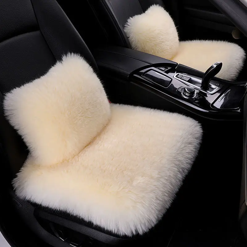 

Autumn Winter Universal Plush Car Front Seat Cover Cushion Auto Soft Pad Mat Comfortable Autumn Winter Keep Warm Car Seat Cover