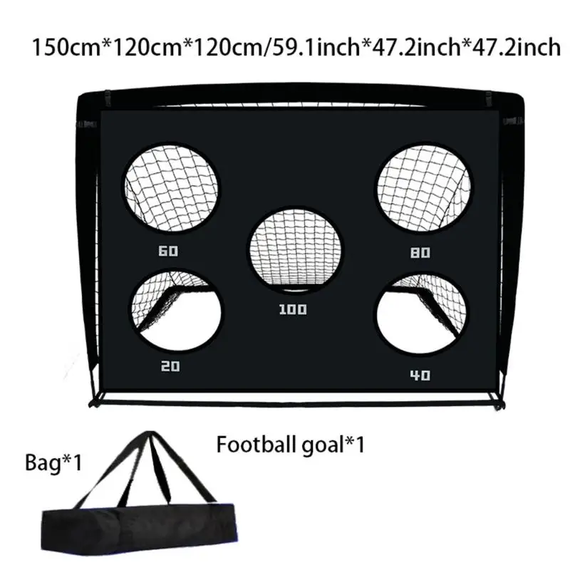 

Heavy 420D Oxfords Fabric soccers Goal Featurings Design and Tool 5 Hole Assembly for Outdoor Durability K1YF