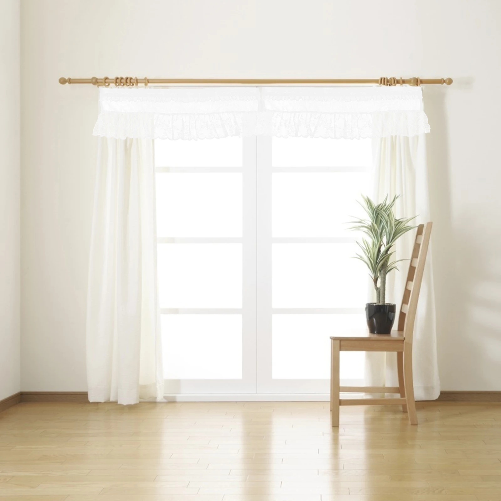 

Kitchen Coffee Partition Lace Short Drape Window Decor For Bedroom Home Coffee Shop Household Curtain Rural Style Short Curtain