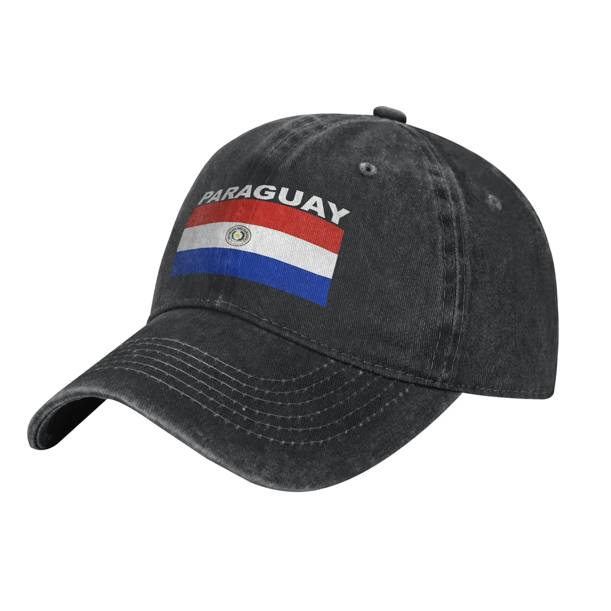 Paraguay Flag Trucker Hat Merch For Unisex Baseball Caps  Vintage Wear Sun Caps Adjustable