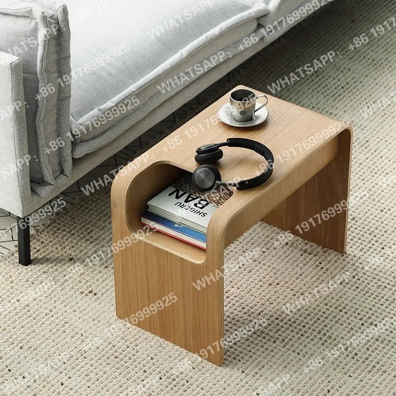 Modern Minimalist Luxurious Wooden Living Room Rectangle Coffee Side Table