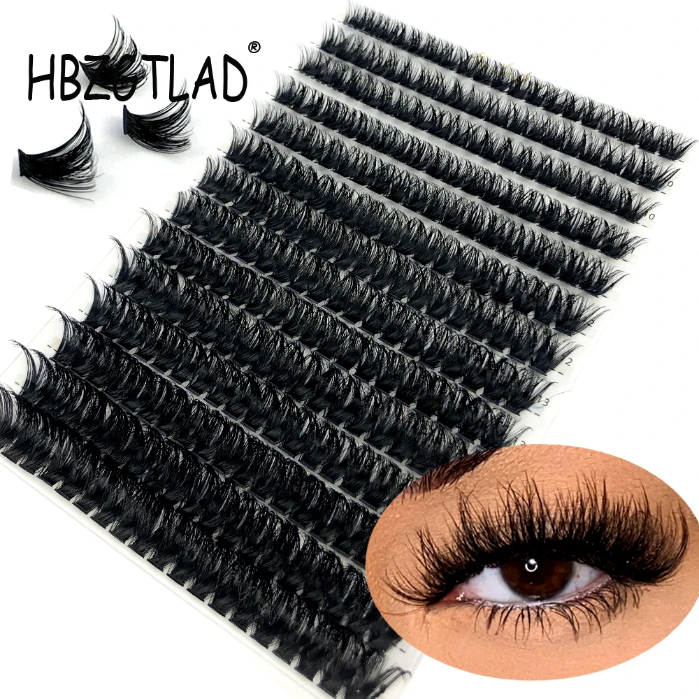 HBZGTLAD new280 Bundle 10D 60D 80D Natural Style Handmade Eyelash Bundle 3D Mink Eye Eyelash Cluster Eyelash Extension False Eye