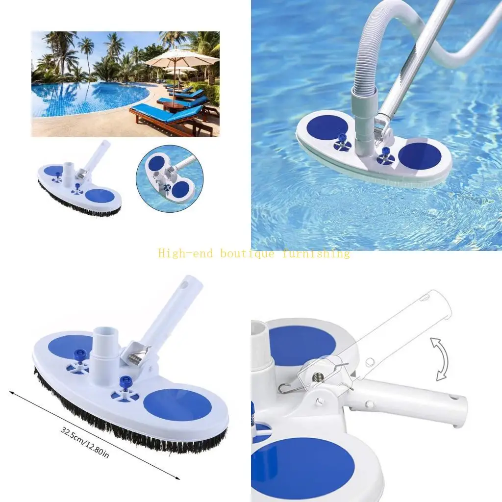 L9NB Swimming Pool Brush 13inch Plastic Alloy Head Cleaning Bottom&Wall Outdoor/Indoor Sauna Pool Fish Pond Clean Vacuum
