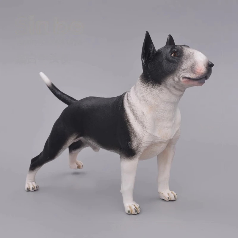 Symulacja Bull Terrier model zwierzęcy pies dekoracja domu szczeniak ozdoba na biurko