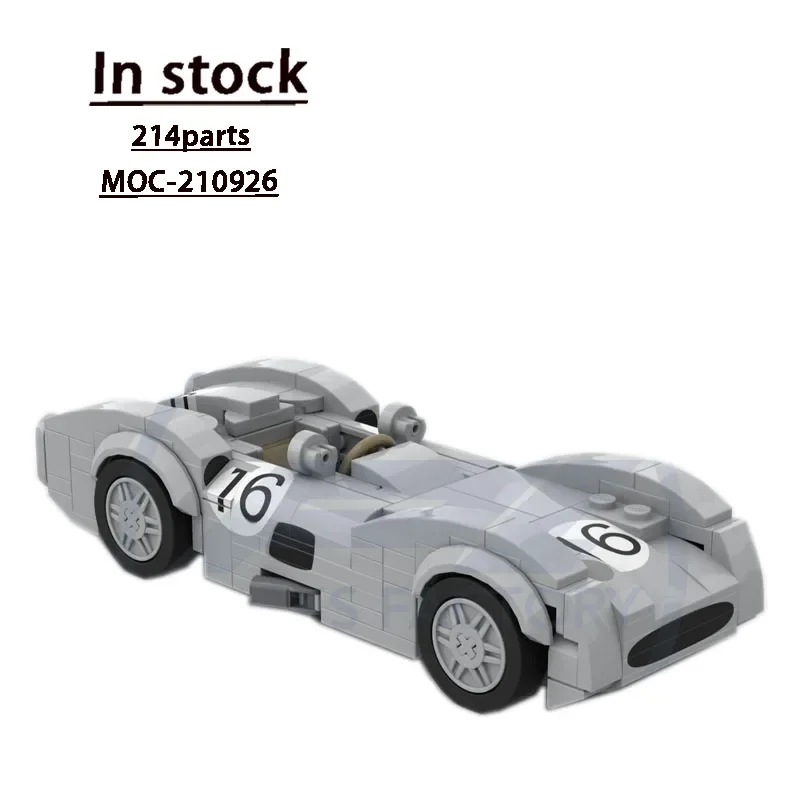 

MOC-210926F1 Формула W196 гоночный спортивный автомобиль, строительный блок, модель 214 части, MOC, креативные строительные блоки для мальчиков и детей на день рождения, игрушка в подарок