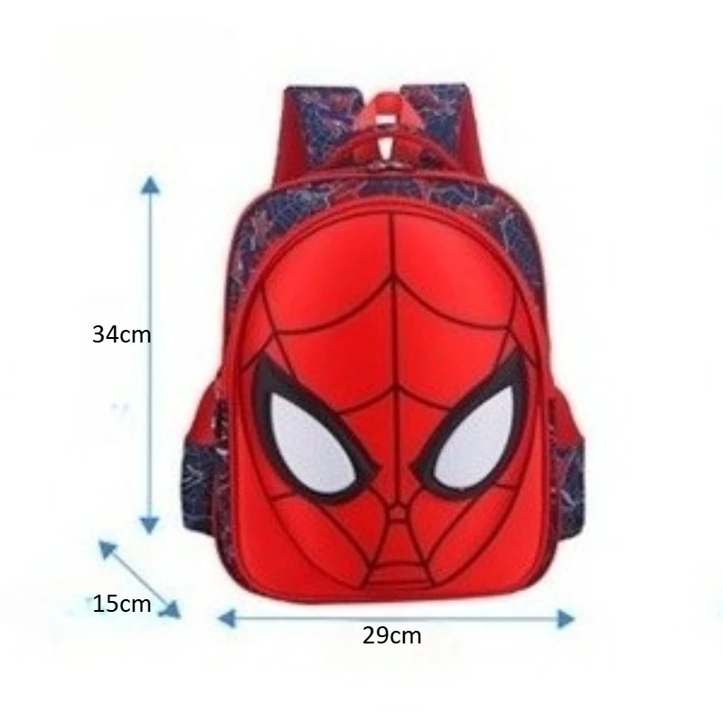 สไปเดอร์แมนกระเป๋าเป้สะพายหลังเด็กกันน้ำ 3D หลายกระเป๋าน่ารักโรงเรียนประถมศึกษากระเป๋านักเรียนชายกระเป๋าเป้สะพายหลังลำลองของขวัญคริสต์มาสฮาโลวีน