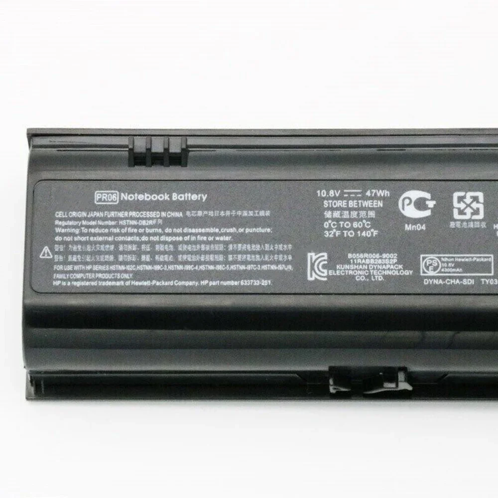 PR06 10,8V 47Wh Bateria original para laptop HP ProBook 4330s 4331s 4430s 4435s 4436s 4440s 4431s 4441s