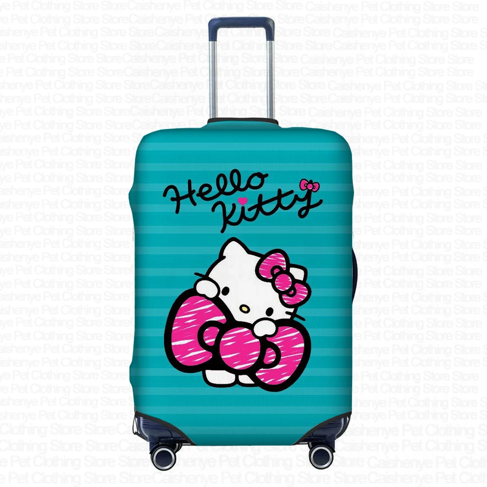 Suitcase Protective Cover Girls Personalized Dustproof Scratch-proof Hello Kitty Pattern 18-32 Inch Travel Accessories